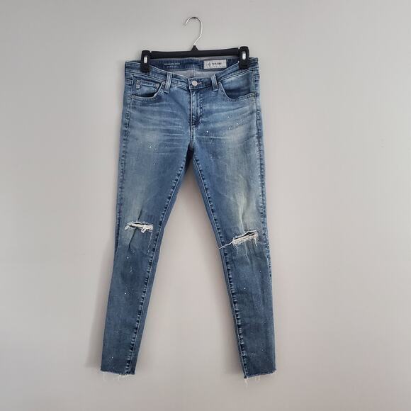 AG Adriano Goldschmied The Legging Super Skinny Ankle Jeans Size 29R - Picture 1 of 9